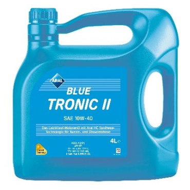 Масло моторное 10W40 BlueTronic II 4л VW501 00/505 00 MB ARAL 15f075
