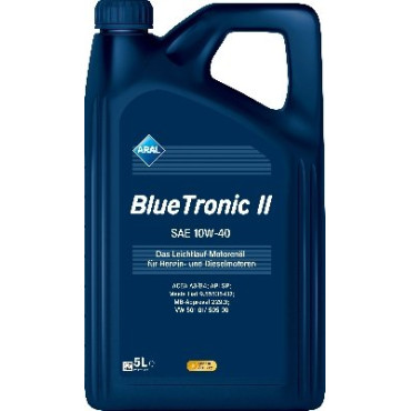 Масло моторное 10W40 BlueTronic II 5л VW501 00/505 00 MB ARAL 15f471