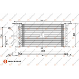 Радіатор кондиціонера EUROREPAR 1609637480