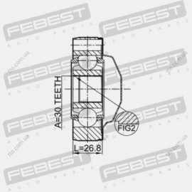 ШРКШ ШРУС карданного валу Febest 1611164sha