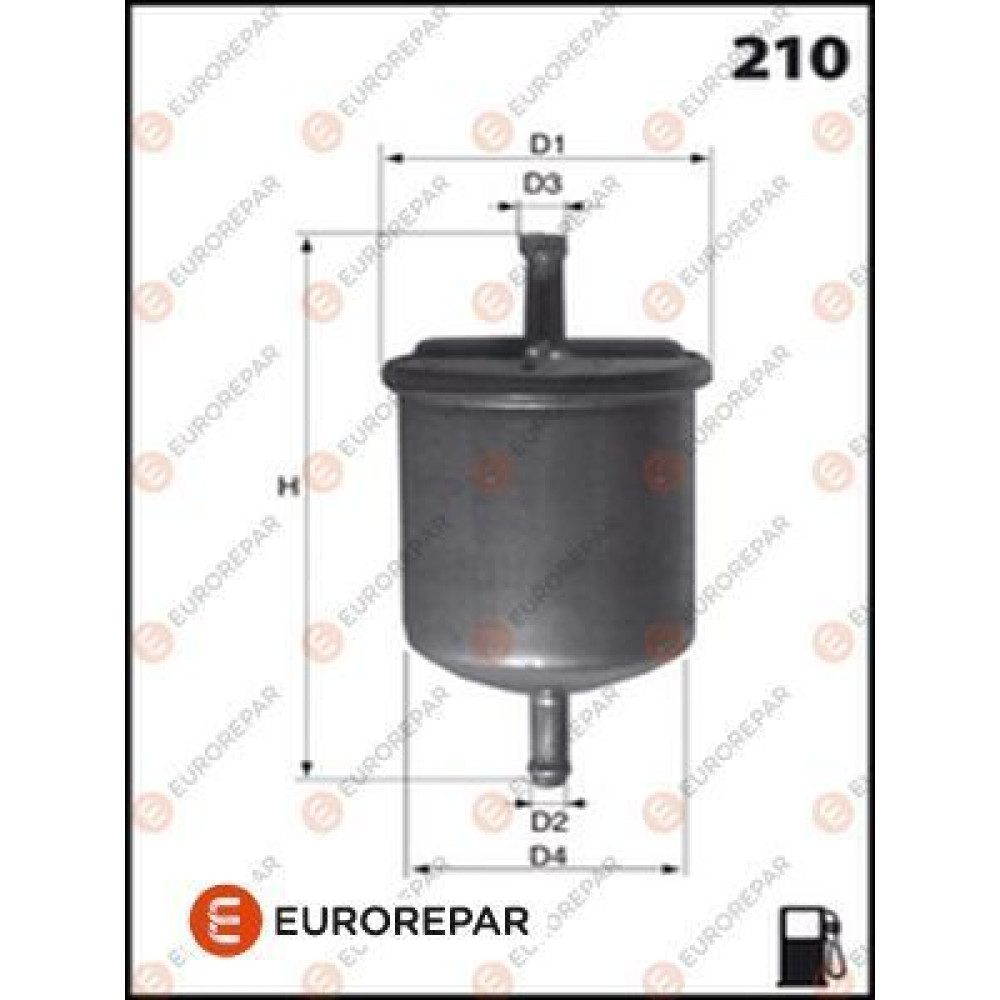 Фильтр топливный бензин EUROREPAR 1612797980