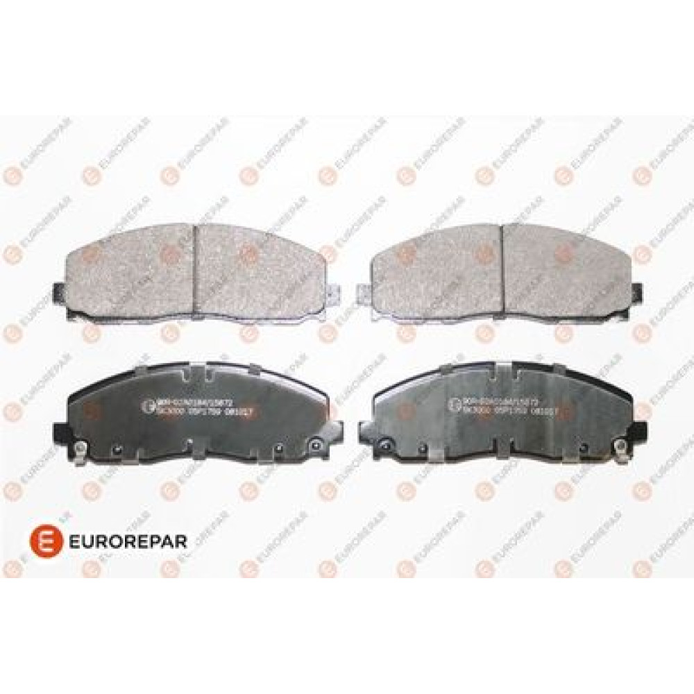 Колодки гальмівні дискові комплект EUROREPAR 1681165780