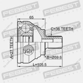 ШРКШ зовнішній Febest 1710q3