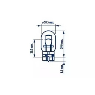 Автолампа W21/5W 12V 21/5W W3x16q Narva 17919