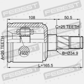 ШРКШ внутренний левый Febest 1811a17dlh