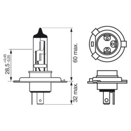 Автолампа 12V 60/55W H4 бокс 2 шт BOSCH 1987301425