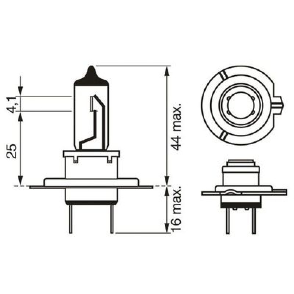 Автолампа (H7 Plus 50 картон) BOSCH 1987302079