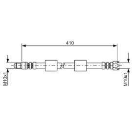 BOSCH 1987476650 Шланг тормозной гидравлический BOSCH 1987476650