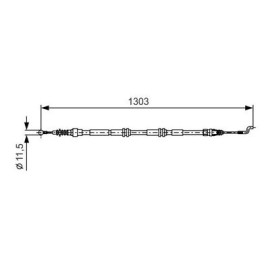 Трос ручного гальма BOSCH 1987477260