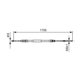 Трос тормозной правый BOSCH 1987477531