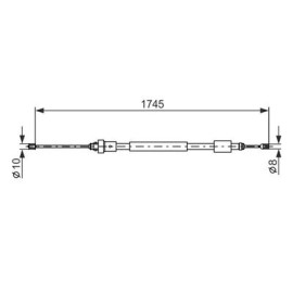 Трос тормоза BOSCH 1987477576