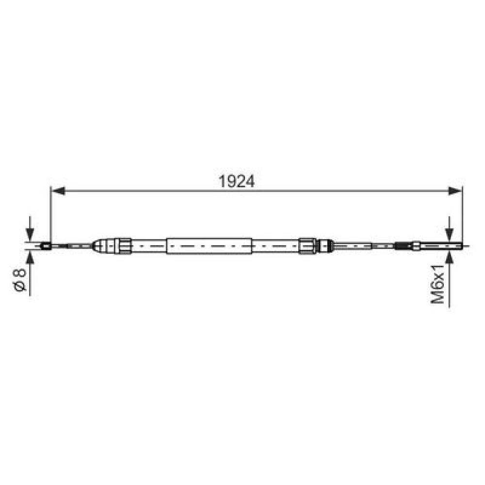 Трос тормоза BOSCH 1987477693