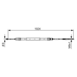 Трос тормоза BOSCH 1987477693