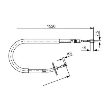 Трос тормоза BOSCH 1987477859