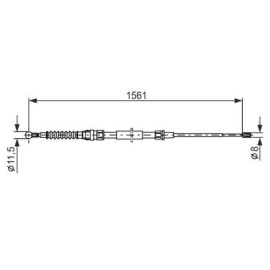 Трос ручного гальма BOSCH 1987477942