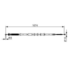 BOSCH 1987477976 Трос стояночного тормоза BOSCH 1987477976