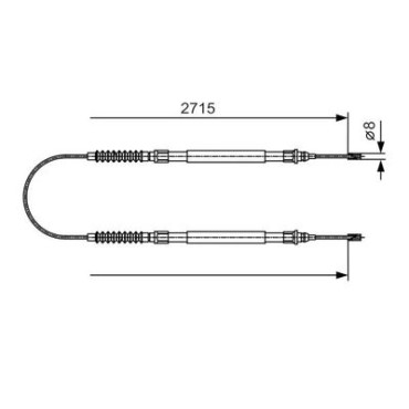 Трос тормоза BOSCH 1987482003