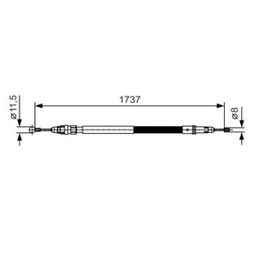 Трос гальма BOSCH 1987482008