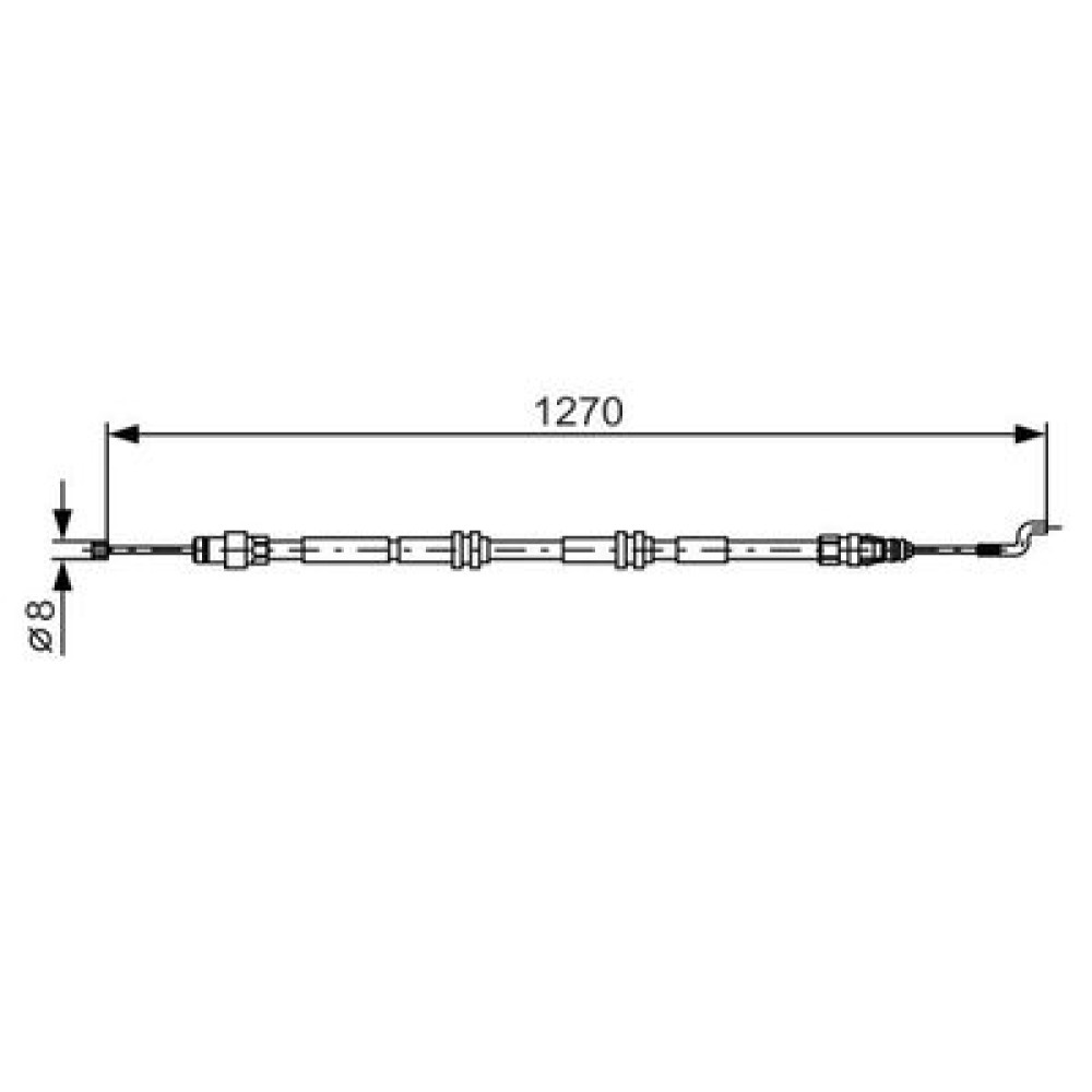 Трос гальма BOSCH 1987482014