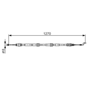 Трос тормоза BOSCH 1987482014