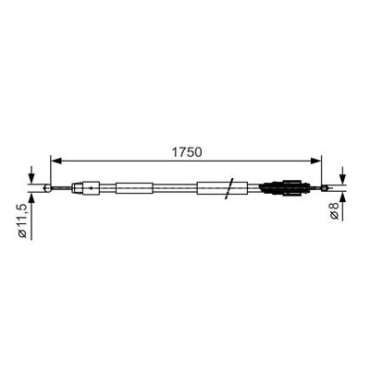 Трос тормоза BOSCH 1987482018