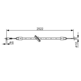 BOSCH 1987482029 Трос тормозной BOSCH 1987482029
