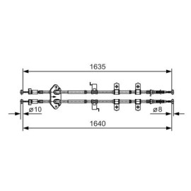 BOSCH 1987482054 Трос гальма BOSCH 1987482054