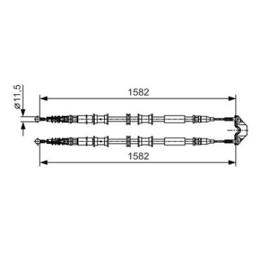 Трос гальма BOSCH 1987482138
