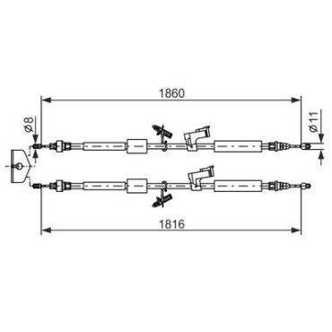 Трос гальма BOSCH 1987482189