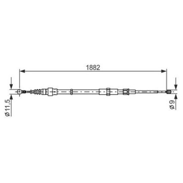 Трос гальма BOSCH 1987482193