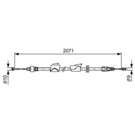 BOSCH 1987482242 Трос гальмівний правий BOSCH 1987482242