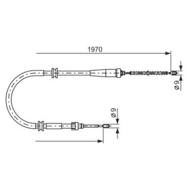 Трос тормоза BOSCH 1987482253