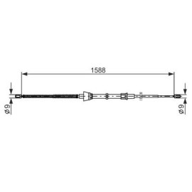 Трос ручного гальма BOSCH 1987482266