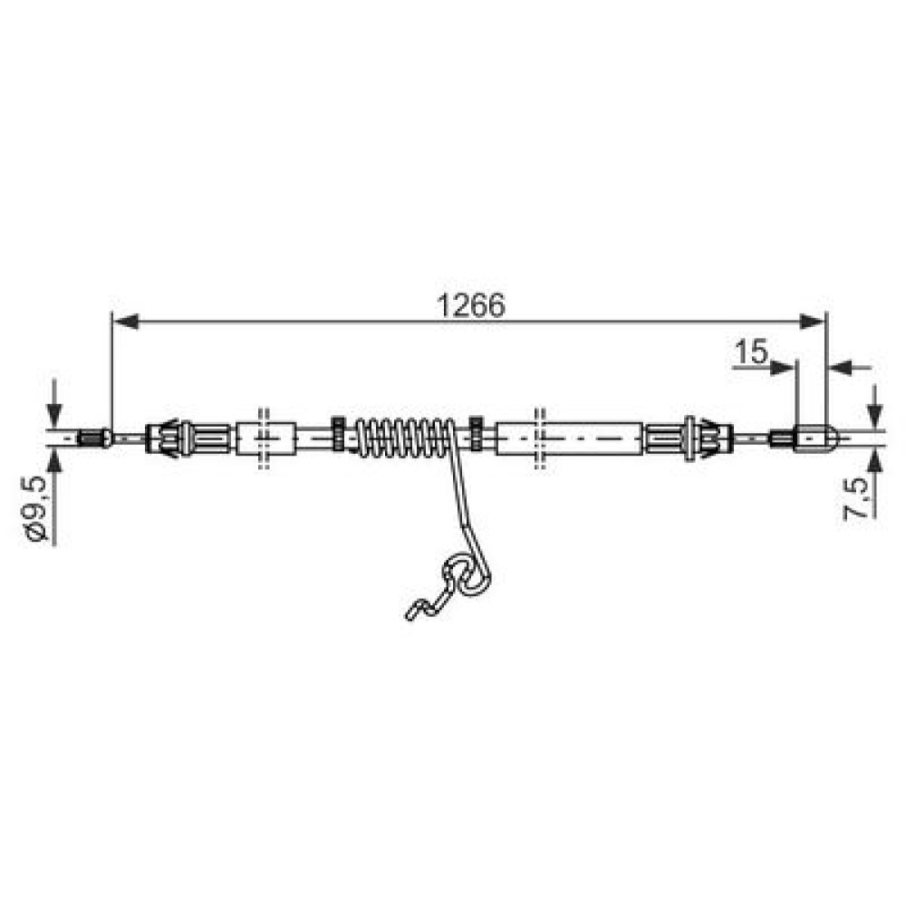 Трос тормоза BOSCH 1987482281