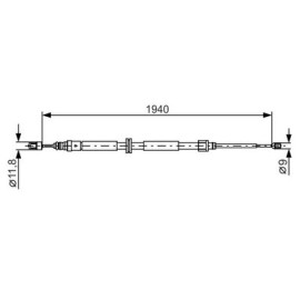 Трос тормоза BOSCH 1987482325