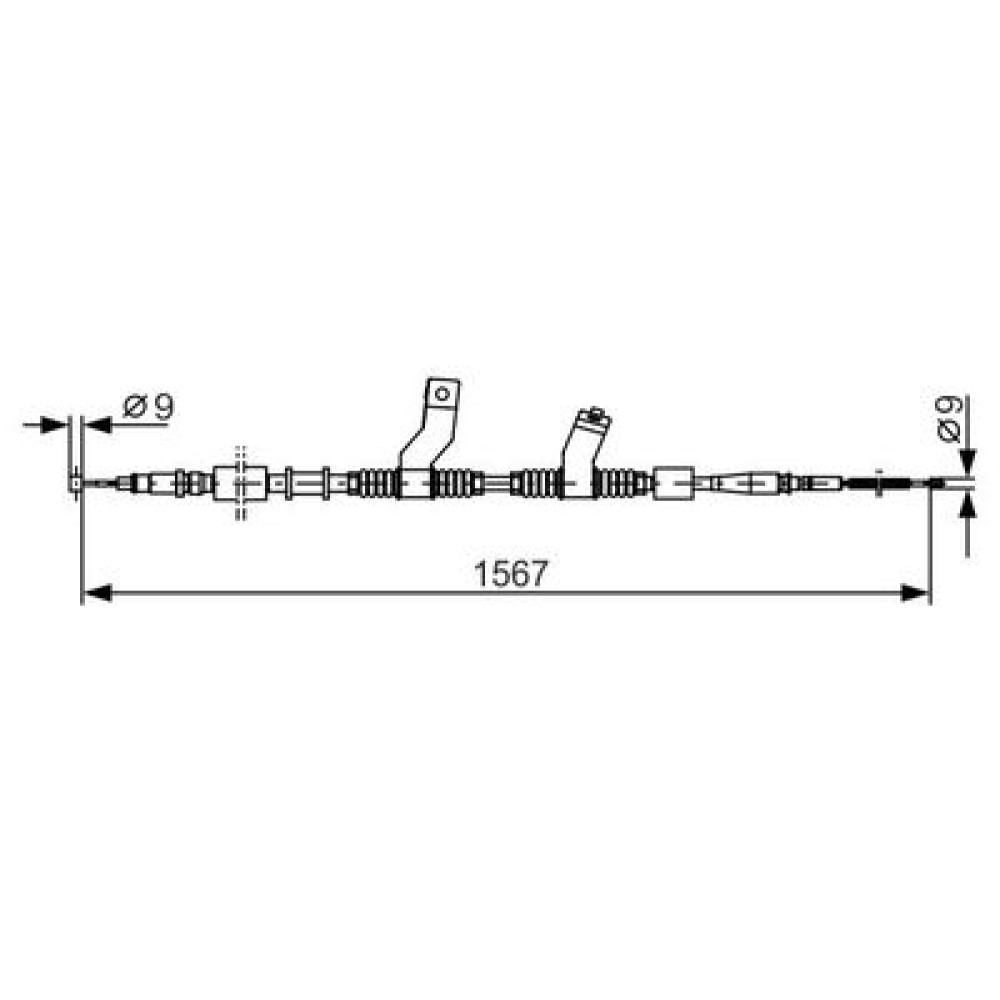 Трос тормоза BOSCH 1987482354