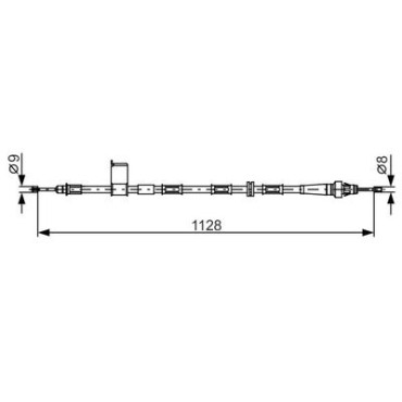 Трос тормозной правый BOSCH 1987482363