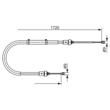 Трос тормоза BOSCH 1987482411