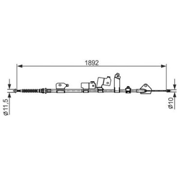 Трос гальма BOSCH 1987482439
