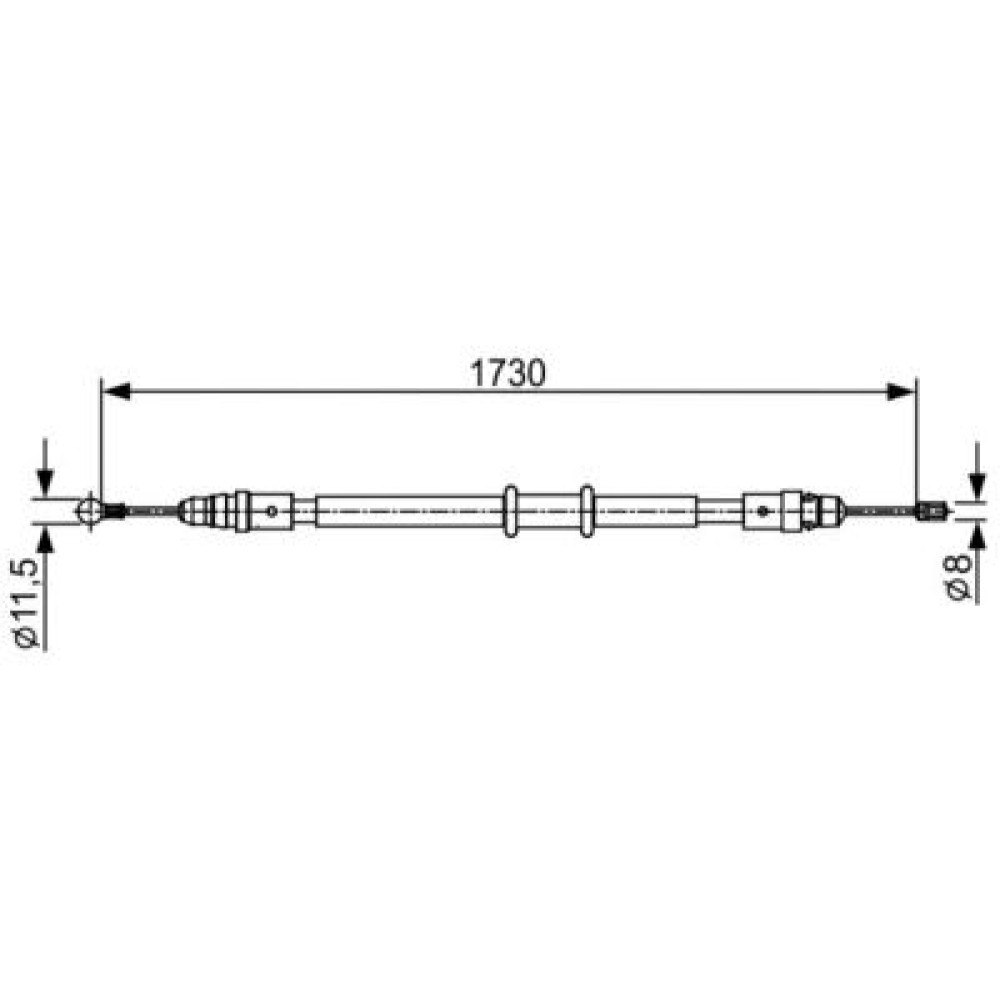 Трос тормозной BOSCH 1987482549
