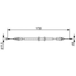 Трос тормозной BOSCH 1987482549
