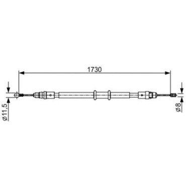 Трос тормозной BOSCH 1987482549