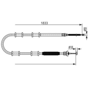 Трос тормоза BOSCH 1987482593