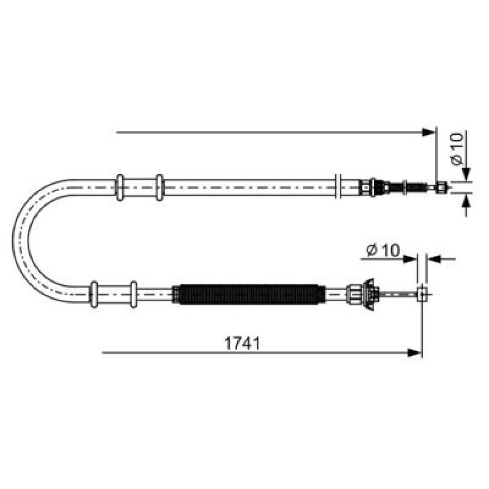 Трос ручного гальма BOSCH 1987482599