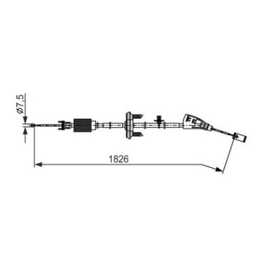 Трос тормоза BOSCH 1987482795