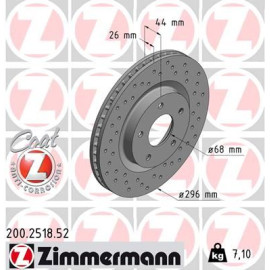 Диск гальмівний ZIMMERMANN 200251852