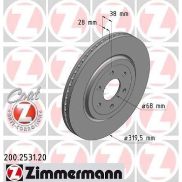 Диск тормозной ZIMMERMANN 200253120