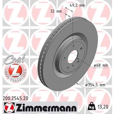 Диск тормозной ZIMMERMANN 200254520