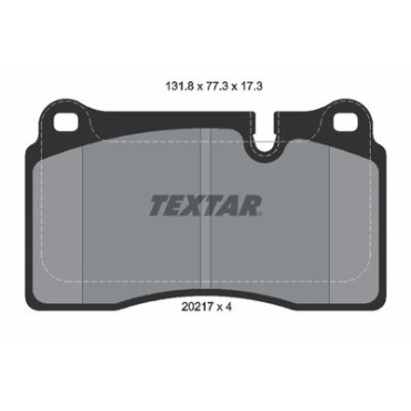 Комплект гальмівних колодок з 4 шт. дисків Textar 2021701