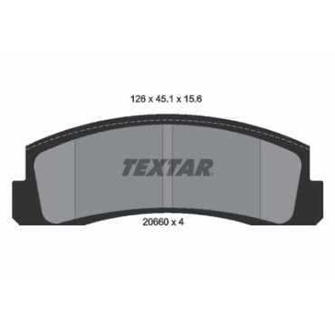 Комплект тормозных колодок из 4 шт. дисков Textar 2066001